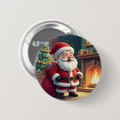 Festive Holiday Home Accent - Christmas Decorative Ronde Button 5,7 Cm (Voorkant /achterkant)