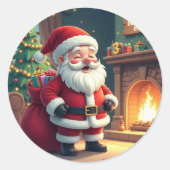 Festive Holiday Home Accent - Christmas Decorative Ronde Sticker (Voorkant)