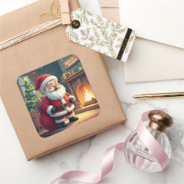 Festive Holiday Home Accent - Christmas Decorative Vierkante Sticker