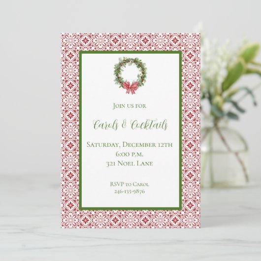 Festive Holiday Invitation Save The Date (Staand voorkant)