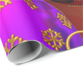 Festive Holiday kerstboomversiering Ontwerp Cadeaupapier (Rol Hoek)