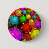 Festive Holiday kerstboomversiering Ontwerp Ronde Button 5,7 Cm (Voorkant)