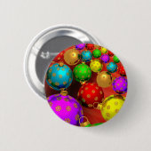 Festive Holiday kerstboomversiering Ontwerp Ronde Button 5,7 Cm (Voorkant /achterkant)