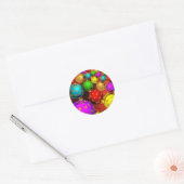 Festive Holiday kerstboomversiering Ontwerp Ronde Sticker (Envelop)