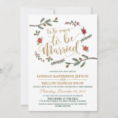 Festive Holiday Kerstbruiloft Uitnodiging (Voorkant)