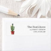 Festive Holiday Kerstcactus Houseplant Etiket (Insitu)