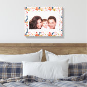 Festive Holiday Kerstmis — Floral Canvas afdrukken (Insitu (Slaapkamer))