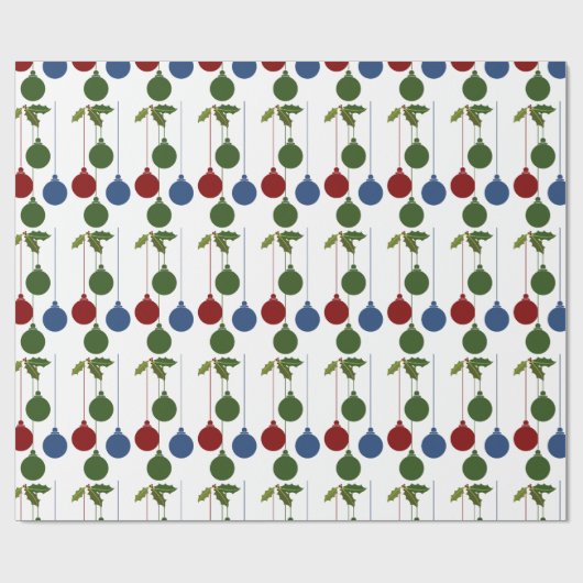 Festive Holiday kerstversieringen Achtergrond Cadeaupapier (Vlak)