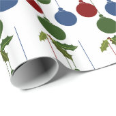 Festive Holiday kerstversieringen Achtergrond Cadeaupapier (Rol Hoek)