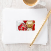 Festive Holiday kerstversieringen Achtergrond Etiket (Insitu)