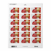Festive Holiday kerstversieringen Achtergrond Etiket (Full Sheet)
