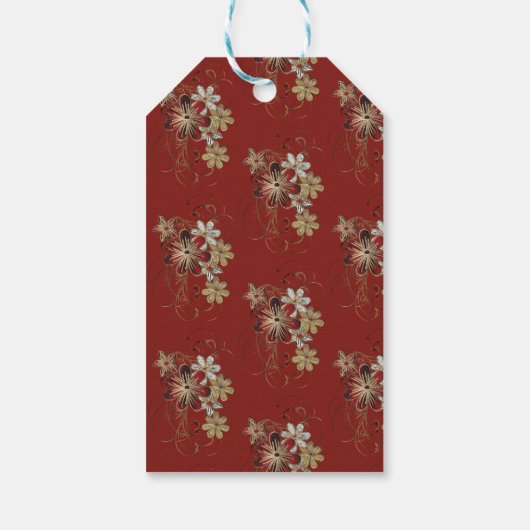 Festive Holiday Laurel Cadeaulabel (Achterkant)