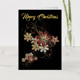 Festive Holiday Laurel Folie Wenskaart