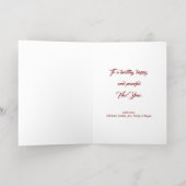 Festive Holiday Laurel Folie Wenskaart (Binnenlaag)