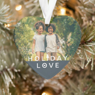 Festive Holiday Love 3 Photo Grandma Acryllic Ornament
