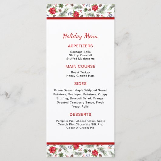 Festive Holiday | Menu (Voorkant)