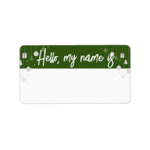 Festive Holiday Name Tag2 - Kies uw kleur!
