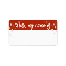Festive Holiday Name Tag - Kies uw kleur!