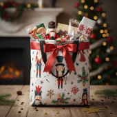 Festive Holiday Nutcracker Christmas Reusable Tote Bag