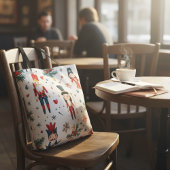 Festive Holiday Nutcracker Christmas Reusable Tote Bag