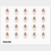 Festive Holiday Nutcracker Merry Christmas Script Ronde Sticker (Vel)