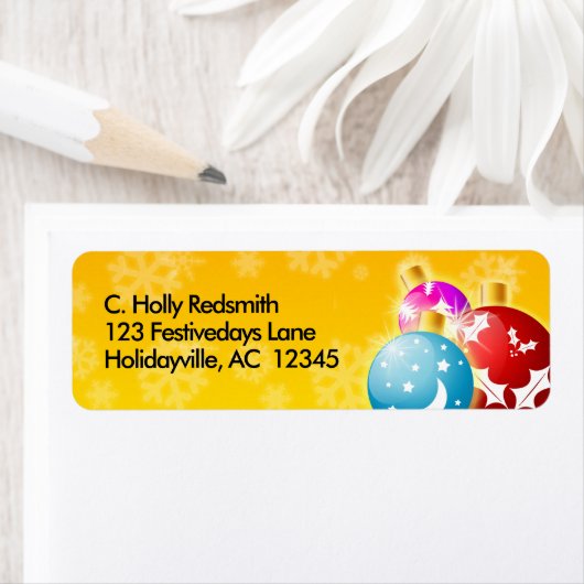 Festive Holiday Ornaments Etiket (Insitu)