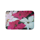Festive Holiday Poinsettia Planten Floral Badmat (Voorkant)