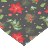 Festive Holiday Poinsettia Tafelkleed (Gekanteld)