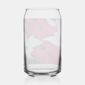 Festive Holiday Poinsettias Floral Blikvorm Glas (Achterkant)