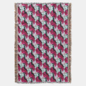 Festive Holiday Poinsettias Floral Deken (Voorkant Verticaal)