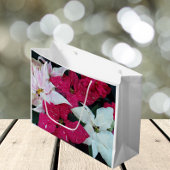 Festive Holiday Poinsettias Floral Groot Cadeauzakje