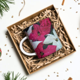 Festive Holiday Poinsettias Floral Koffiemok