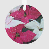 Festive Holiday Poinsettias Floral Ornament (achterkant)