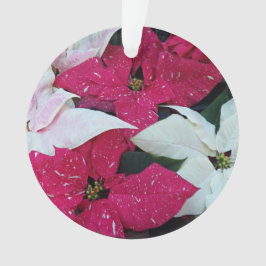 Festive Holiday Poinsettias Floral Ornament