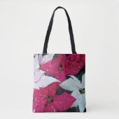 Festive Holiday Poinsettias Floral Tote Bag (Voorkant)