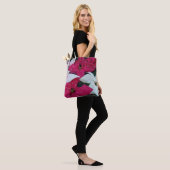 Festive Holiday Poinsettias Floral Tote Bag (Op model)