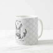 Festive Holiday Polar Beer Etching Family Monogram Koffiemok (Voorkant rechts)