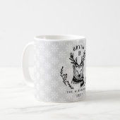 Festive Holiday Polar Beer Etching Family Monogram Koffiemok (Voorkant links)