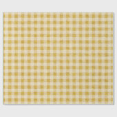Festive Holiday Pset Gold Tartan Cadeaupapier (Vlak)