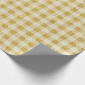Festive Holiday Pset Gold Tartan Cadeaupapier (Hoek)