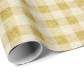 Festive Holiday Pset Gold Tartan Cadeaupapier (Rol Hoek)