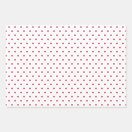 Festive Holiday Red en White Pattern Inpakpapier Vel (Voorkant 2)