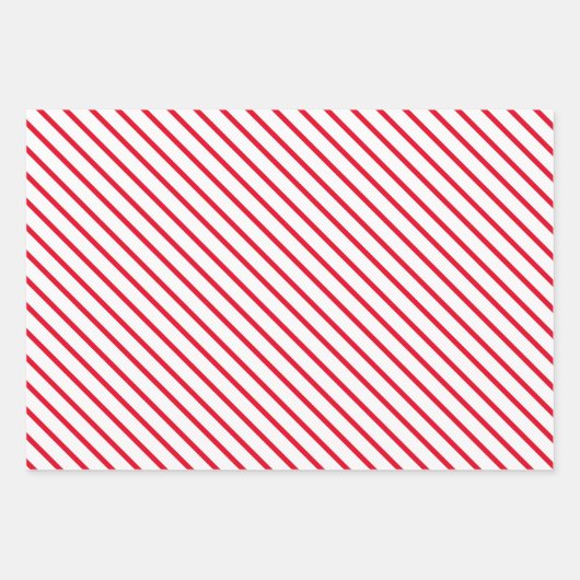 Festive Holiday Red en White Pattern Inpakpapier Vel (Voorkant)