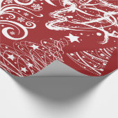 Festive Holiday Red Kerstmis - Patroon Cadeaupapier (Hoek)