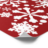 Festive Holiday Red Kerstmis - Patroon Poster (Hoek)