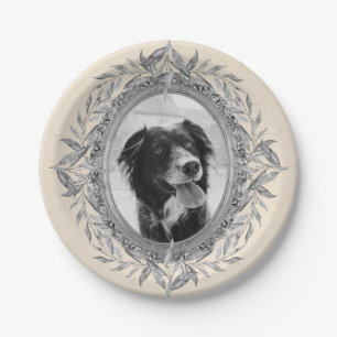 Festive Holiday Silver Lijst Foto Papieren Bordje