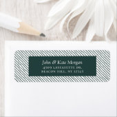 Festive Holiday Stripe Green Return Label (Insitu)