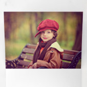 Festive Holiday Typography Five-Photo Collage Drieluik Wenskaart (Binnenzijde eerst)