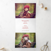 Festive Holiday Typography Five-Photo Collage Drieluik Wenskaart (Binnen)