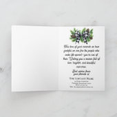 Festive Holiday Wreath Merry Christmas Non-Photo Kaart (Binnen)